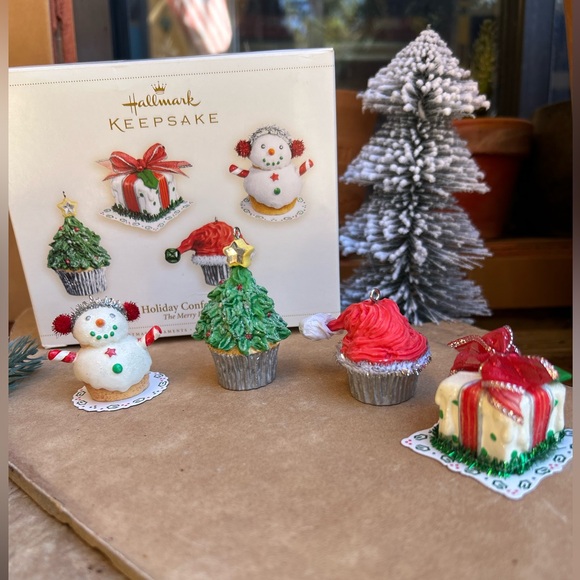 Hallmark Other - Hallmark Merry Bakers Keepsake Festive Cupcake Ornaments New in Box